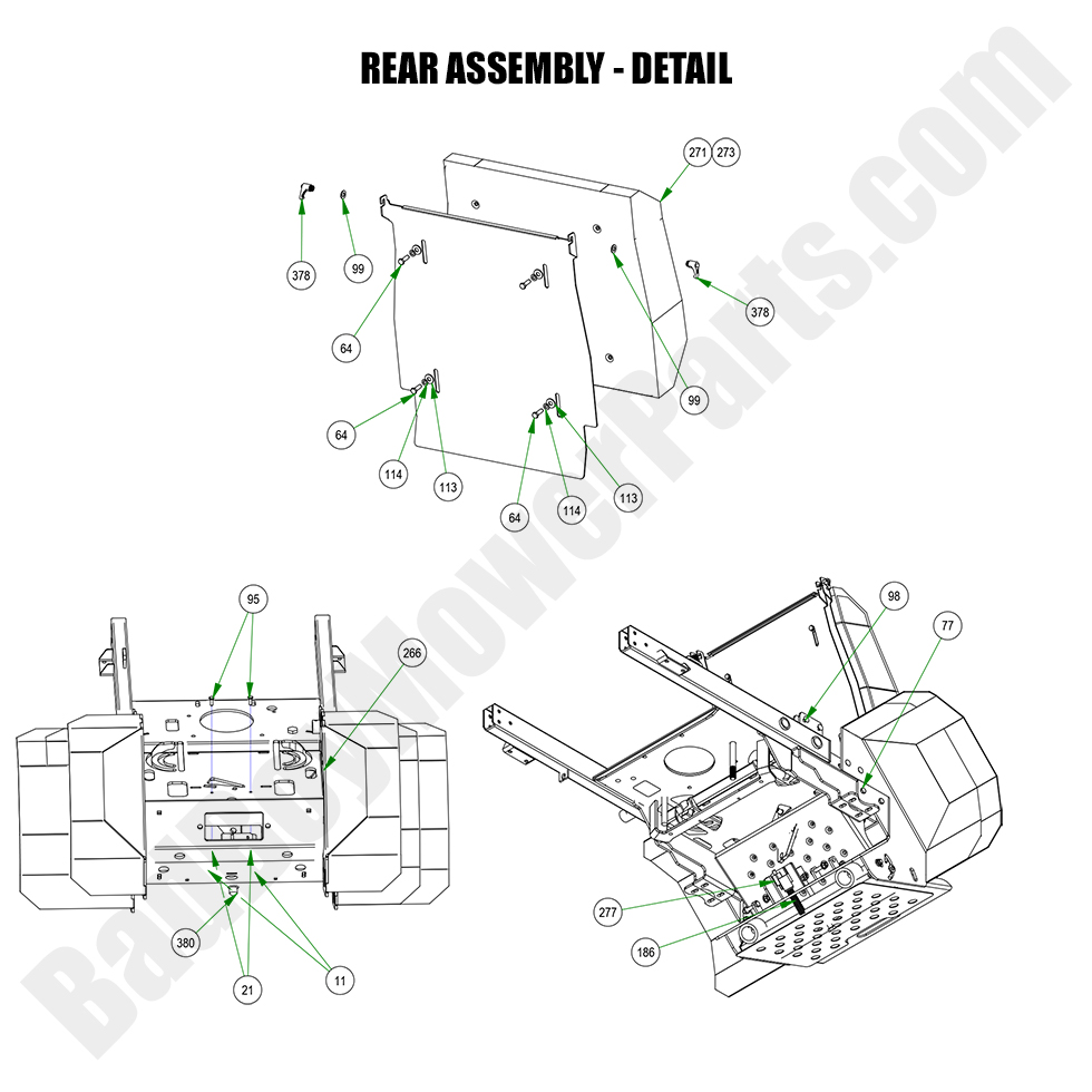 3217 - Bad Boy Mower Parts Lookup > 2023 > Revolt > Rear Assembly Detail